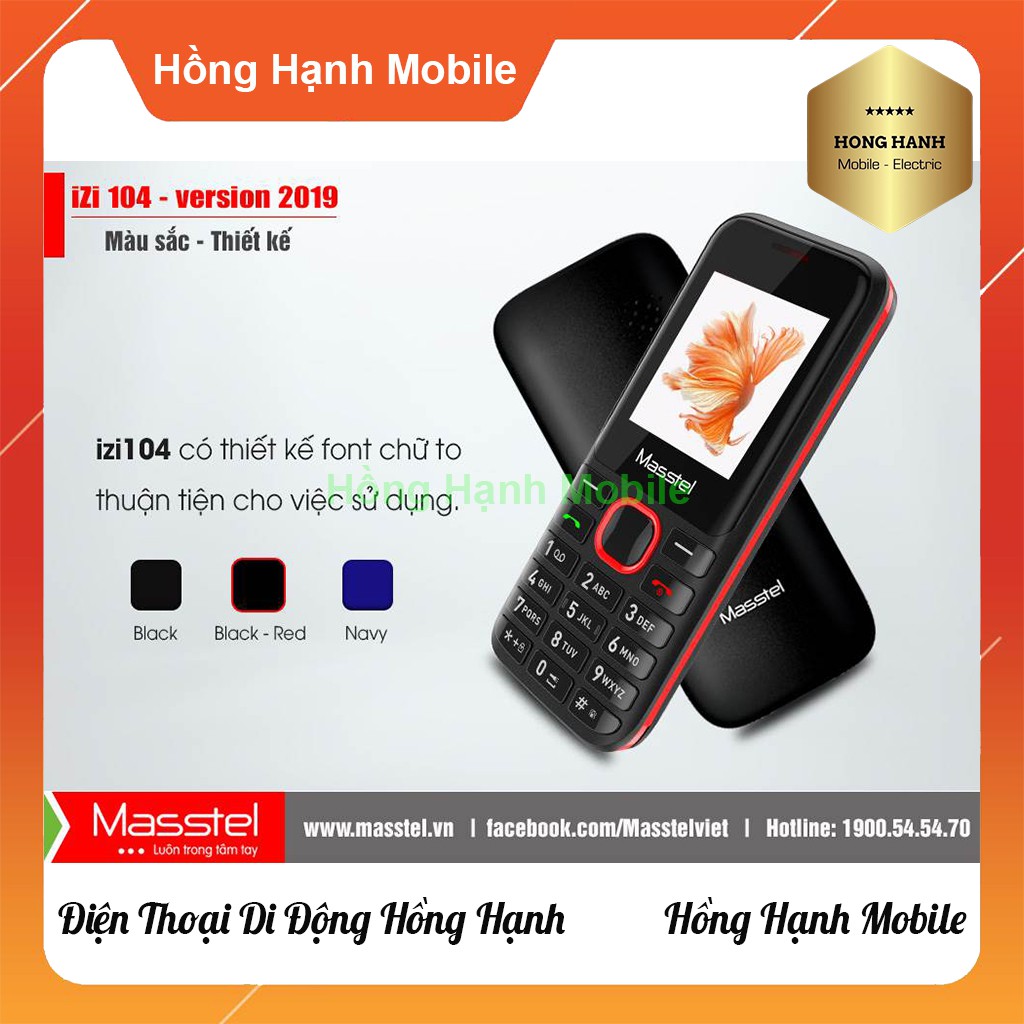 Điện Thoại Masstel iZi 104 - Hàng Chính Hãng - Hồng Hạnh Mobile