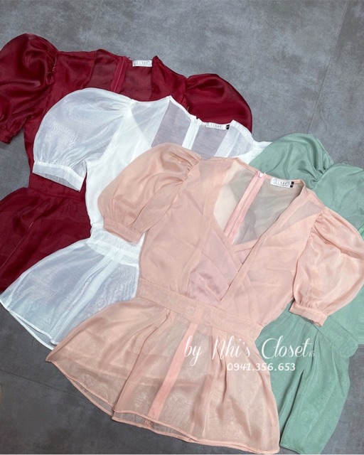 ÁO PEPLUM TAY PHỒNG CHÉO NGỰC (Ảnh chụp thật)