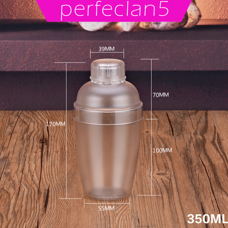 [perfeclan5]350ml Resin Bar Cocktail Shaker Drink Mixer Iced with Measurement Clear