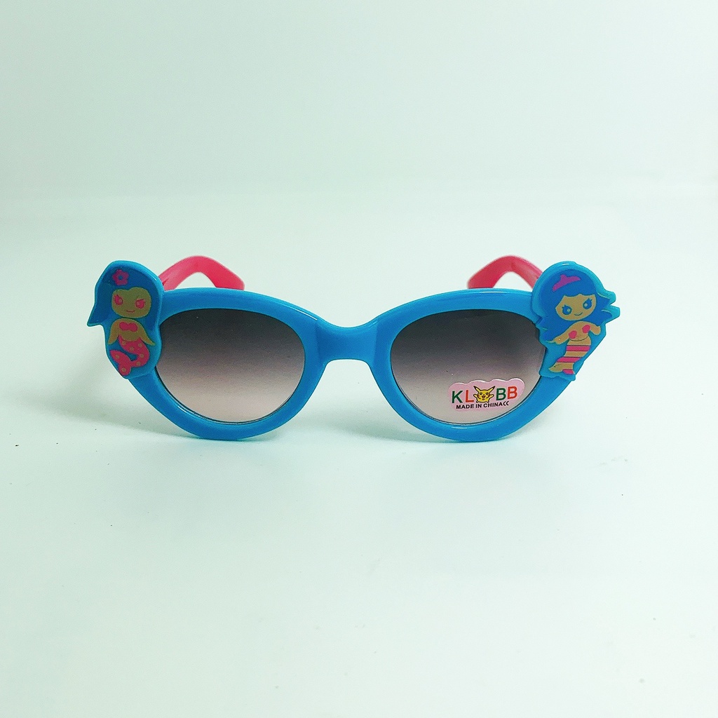 Kính mát trẻ em form ôm mặt Jun Secret tròng đính kèm nàng tiên cá dễ thương dành cho bé gái từ 1 tới 5 tuổi JS202212