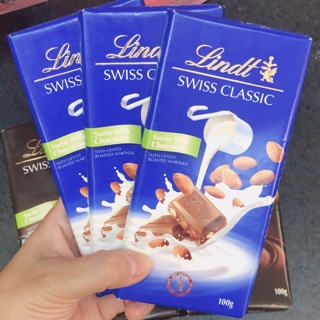 SOCOLA LINDT 100G SỮA HẠNH NHÂN