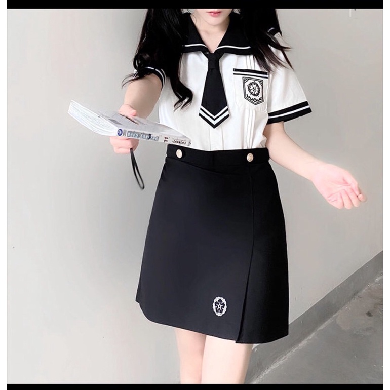 YAS0399-Set áo váy học viện Hàn Quốc