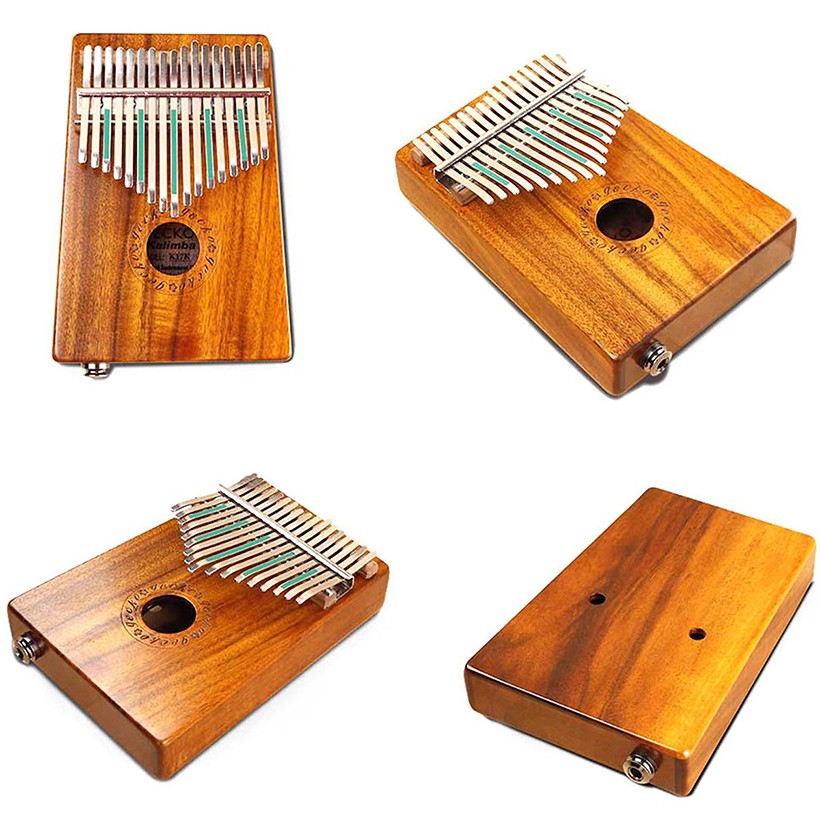 Đàn Kalimba 17 phím Gecko K17KEQ Gỗ KOA Tặng Kèm Kèn Harmonica đủ màu cao cấp - HÀNG CÓ SẴN