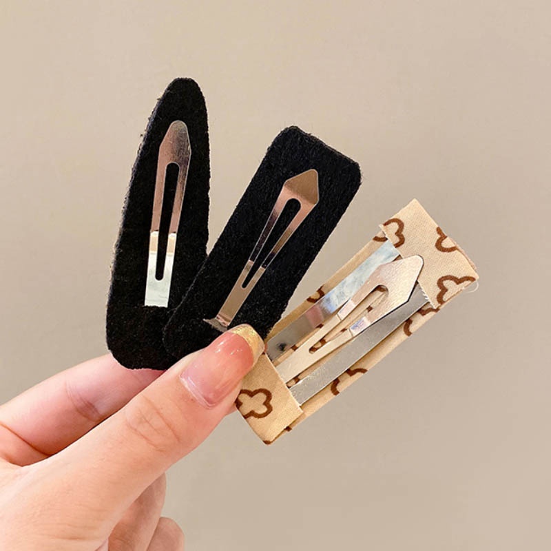 Set 5 Kẹp Tóc BB Màu Cà Phê Dễ Thương Cho Bé Gái