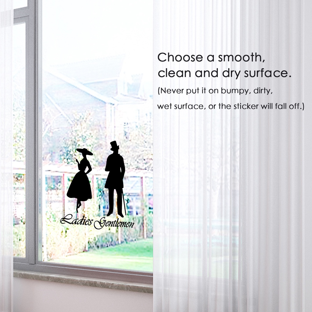 [CHOO] Ladies Gentlemen Toilet WC Bathroom Door Sign PVC Wall Stickers House Decoration Wallparper