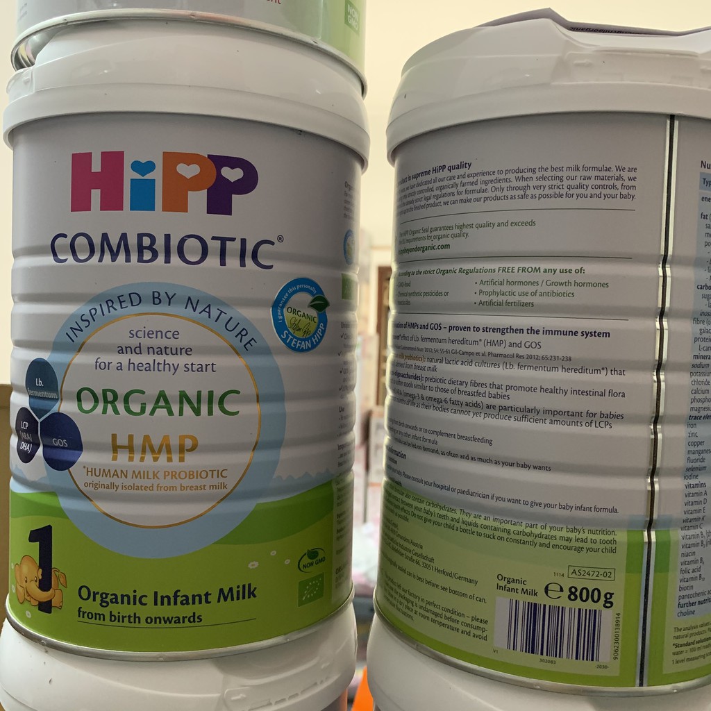 Sữa bột HiPP Combiotic Organic đủ số 300g - 800g