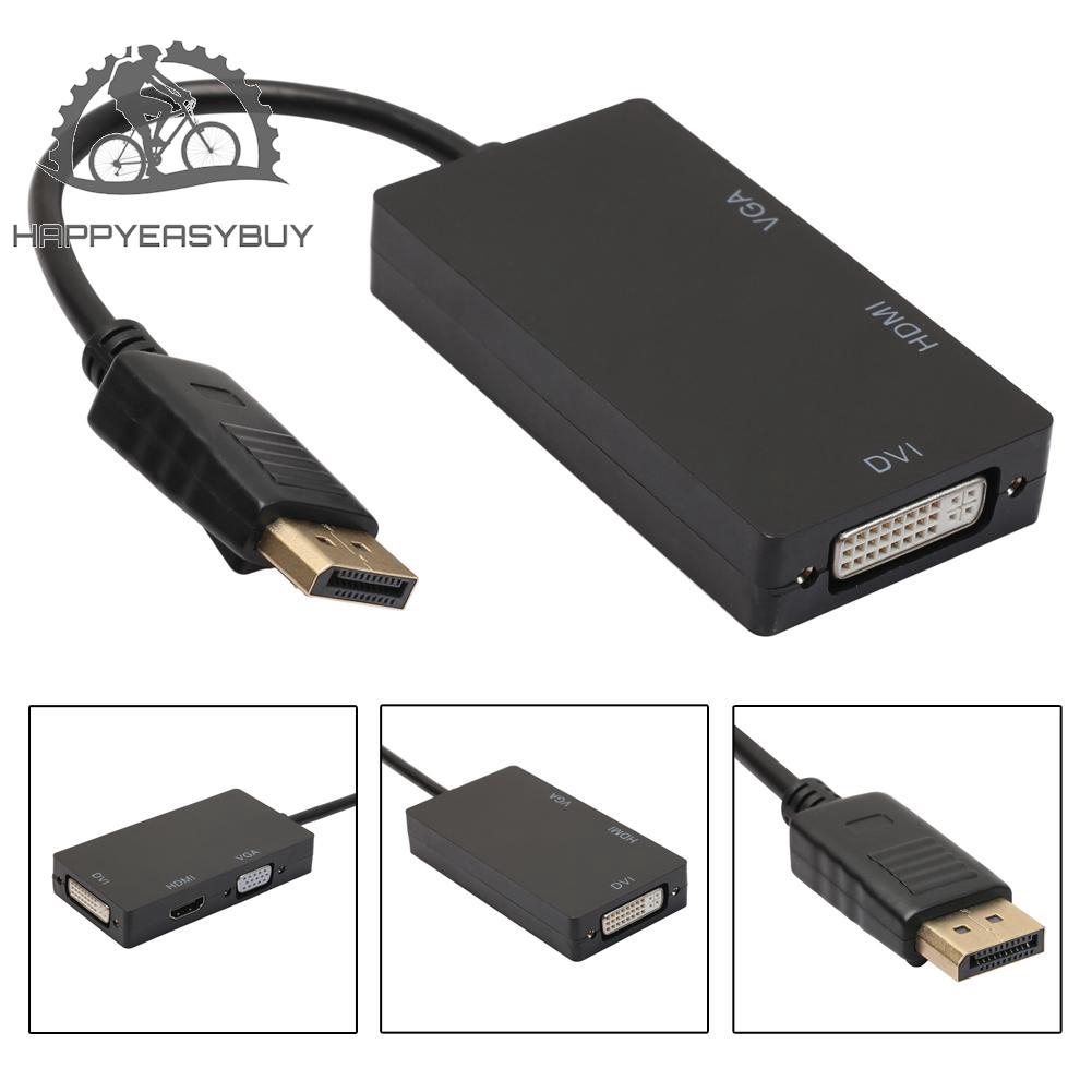 Cáp Chuyển Đổi 3 Trong 1 Từ Displayport Dp Sang Hdmi / Vga / Dvi Cho Dell