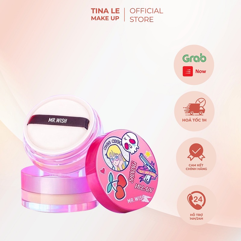 Phấn Bột Màn Sương Đêm Mr.Wish- Sự quyến rũ đến từ lớp nền trong suốt óng ảnh không đổ dầu