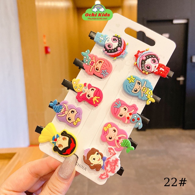 [GIẢM GIÁ SỐC] Set 10 Cặp Tóc Nhiều Hình Xinh Xắn Phong Cách Hàn Quốc, Cặp Tóc Dễ Thương Cho Bé Gái