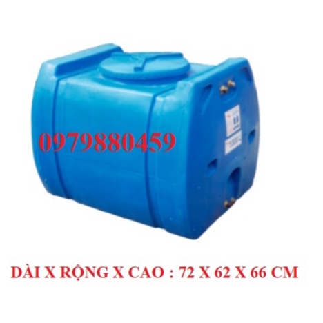 Bồn nước, téc vuông mini 200l Long Nhiên, nhựa 4 lớp nguyên sinh, đa năng, nhỏ gọn