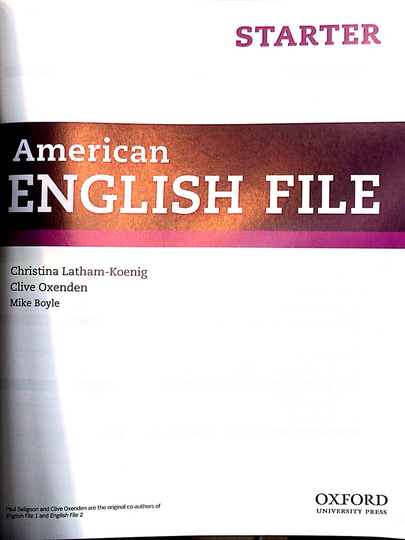 Sách - American English File: Starter: Student Book (Second Edition)