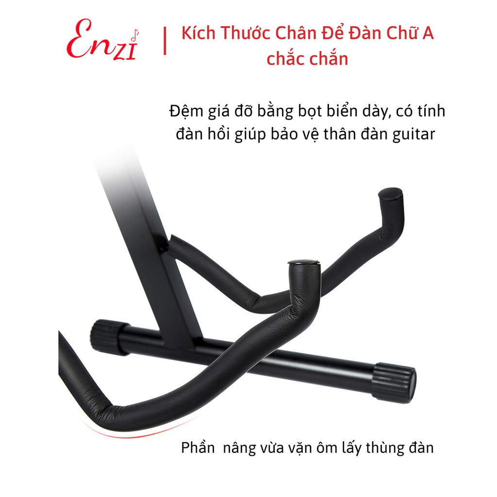 Chân để đàn guitar chữ A  nhỏ gọn chắc chắn giúp nâng đỡ cây đàn chất lượng Enzi