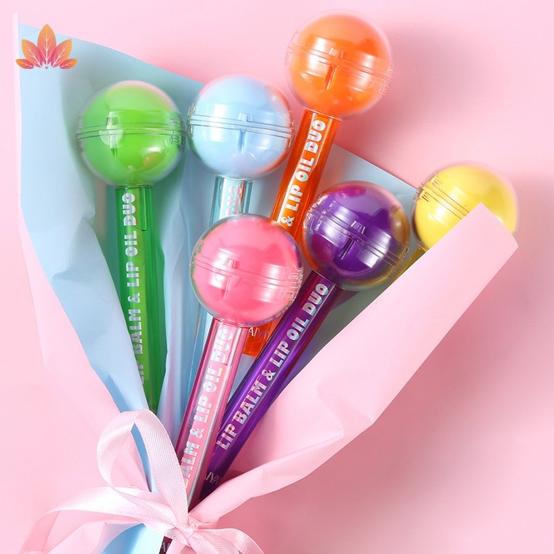 Son Dưỡng Môi 2 Trong 1 Chống Thấm Nước Lâu Trôi JP5 Thiết Kế Hình Viên Kẹo Dễ Thương