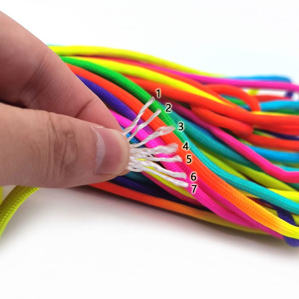 Vòng Tay Dây Nylon Màu Cầu Vồng 7 Dây Tiện Dụng Khi Đi Cắm Trại