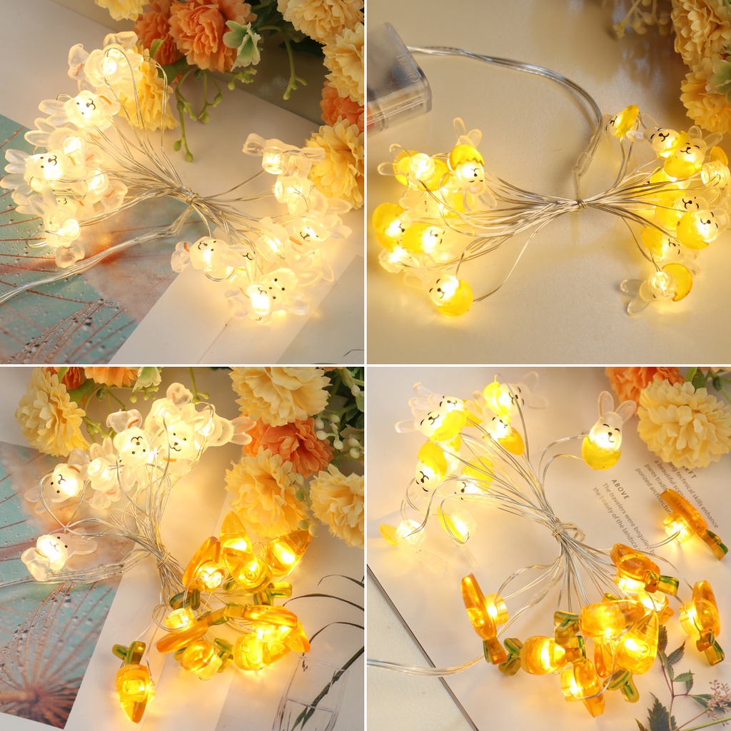 Dây đèn LED trang trí lễ phục sinh hình con thỏ bằng đồng Trang Trí Tết Trang Trí Nhà Ở / Lễ Hội Đẹp Mắt Phòng Ngủ ,Trang Trí Sinh Nhật, Lễ tết, Trang Trí Phòng Cưới, Giáng Sinh, Noel