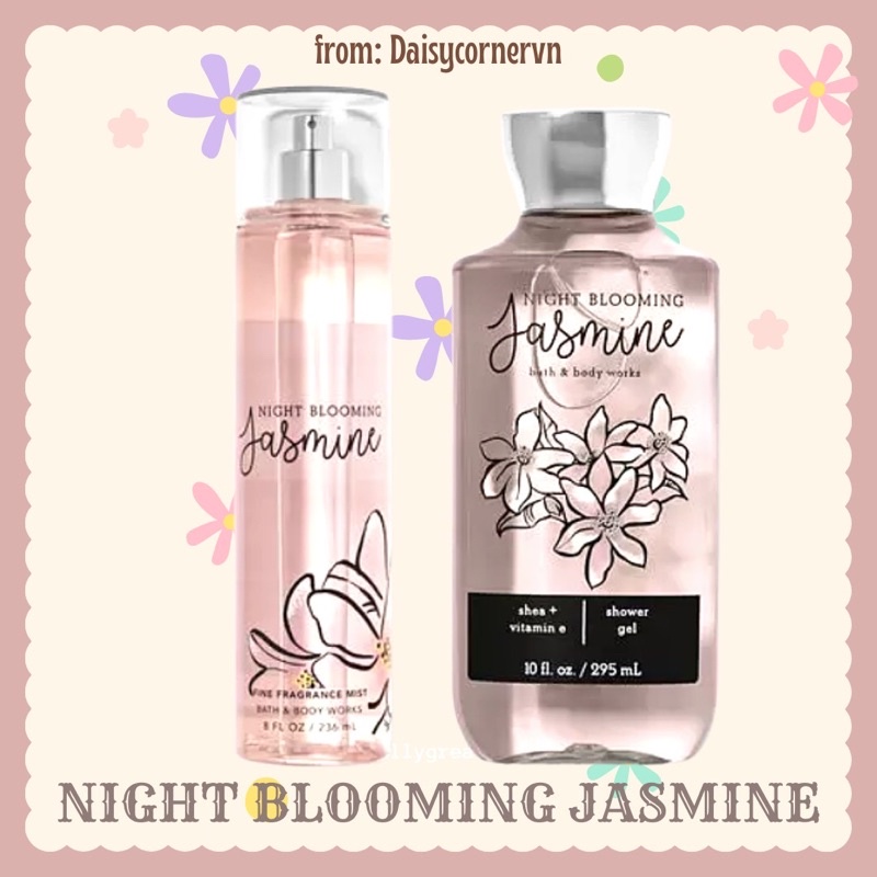 [🇺🇸 Bill Mỹ] Xịt thơm Body Mist/ Shower Gel tắm Bath &amp; Body Works Night Blooming Jasmine