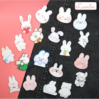 Pin cài áo, huy hiệu, ghim cài balo hình gấu và thỏ dễ thương | Lumin Store