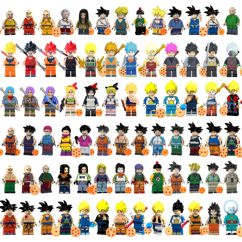 Lego dragon ball lego songoku lắp ghép gogeta vigito vegeta zeno