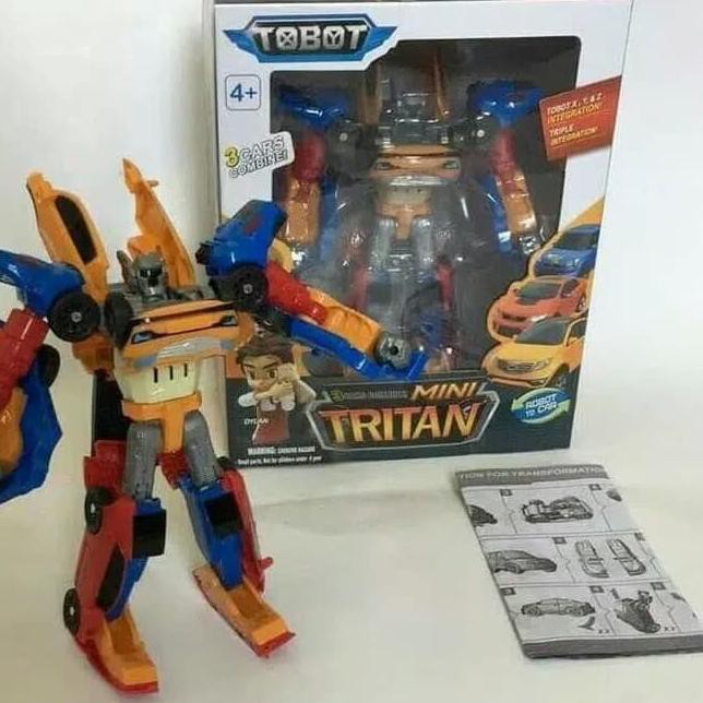 Tobot Mô Hình Đồ Chơi Xe Hơi Tritan Combine 3 Car X Y Z - Toy Robot Titan H8Y 3 Trong 1