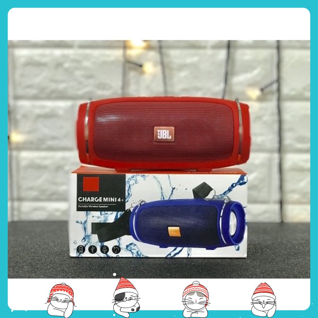 Loa Bluetooth JBL Charge 4+ Mini bass tốt khoẻ - có dây đeo bảo hành lỗi 1 đổi 1