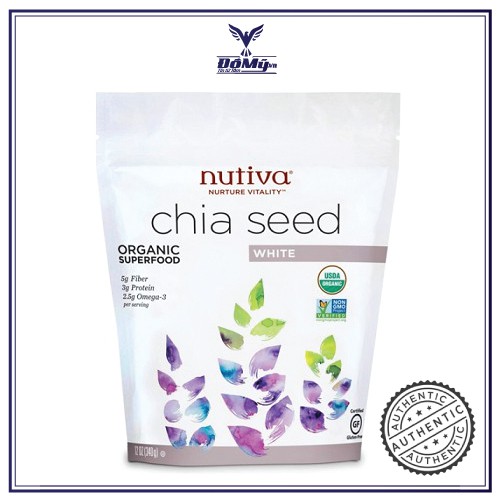 Hạt chia mỹ Nutiva Trắng Organic White Chia Seeds 907g HÀNG NHẬP