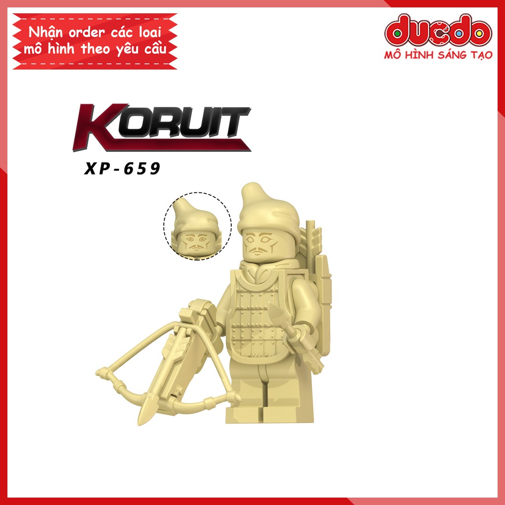 Minifigures lính Tần vương Tần Thủy Hoàng - Đồ chơi Lắp ghép Xếp hình Mini trung cổ Koruit KT1089
