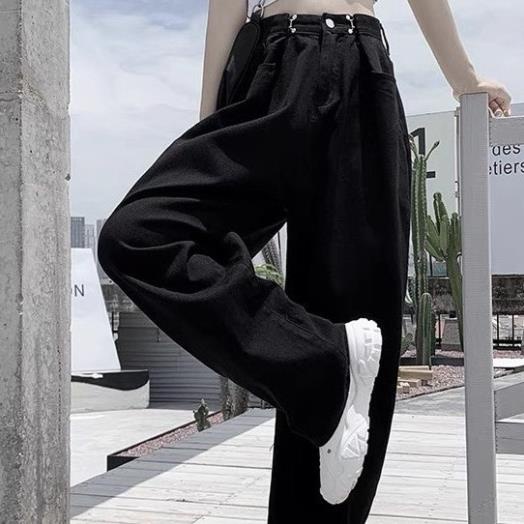 Quần Jean Ống Rộng Gài Eo Ulzzang Basic Unisex cực tôn dáng | BigBuy360 - bigbuy360.vn