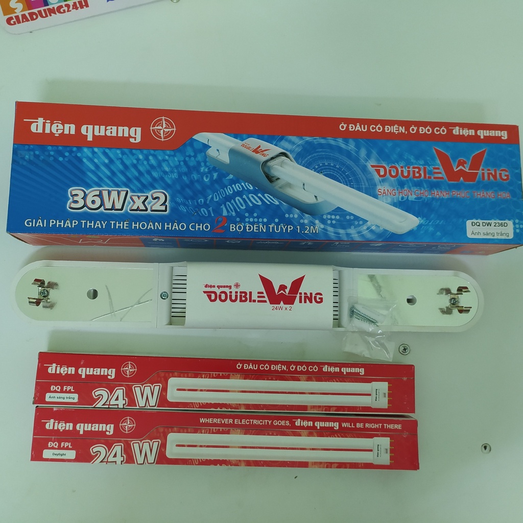 Bóng đèn chữ U DOUBLE WING 24W / 36W thay thế-Giadung24h
