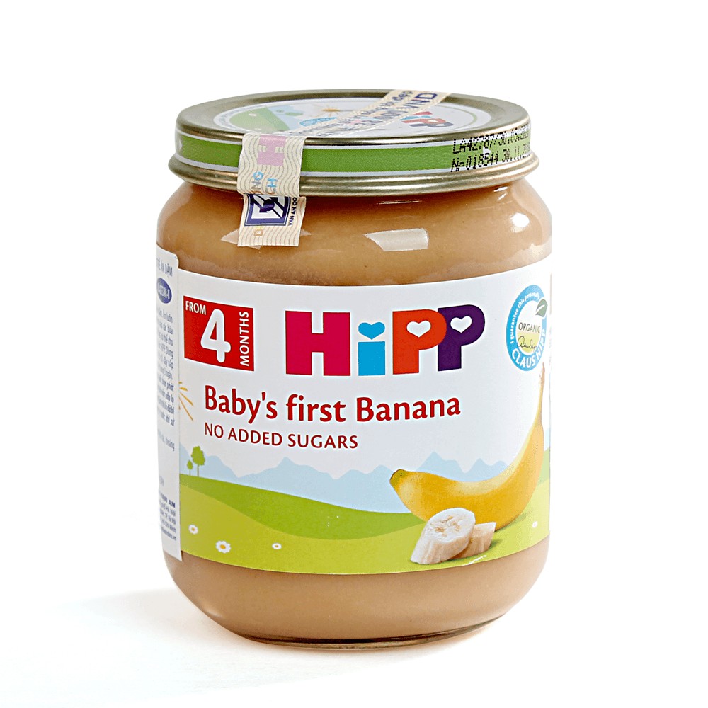 Thức ăn dinh dưỡng đóng lọ HiPP 125g chuối ăn dặm khởi đầu