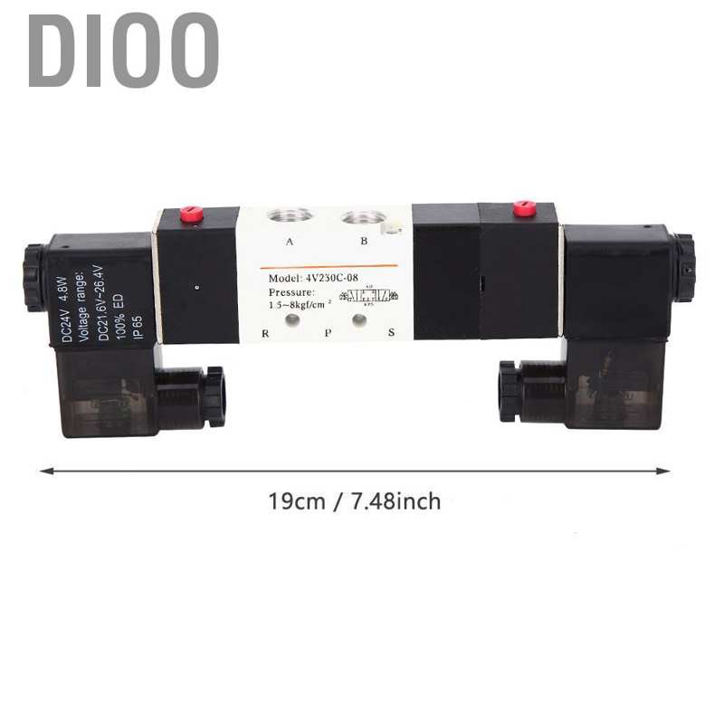 Van Điện Từ 5 Chiều Dioo 4v230p-08c Dc24V 3 Vị Trí