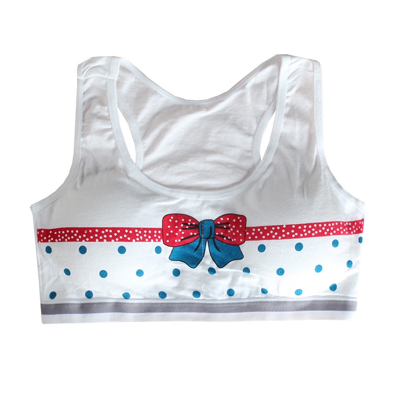 Áo Ngực Thể Thao Cotton Kháng Khuẩn An Toàn Thoải Mái Cho Bé Gái 10-14 Tuổi