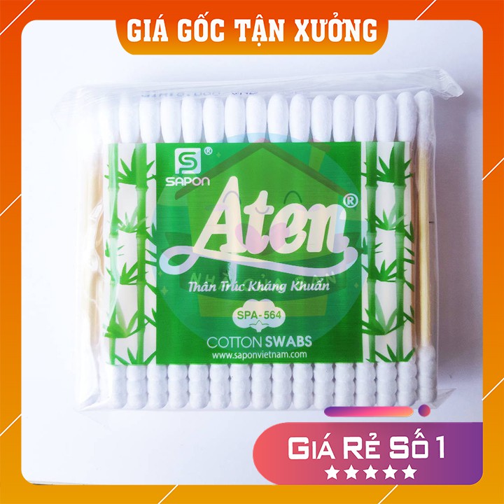 Tăm bông thân gỗ ngoáy ráy tai Aten chất lượng cao