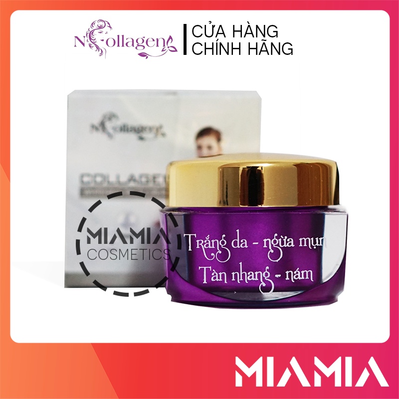 Kem Face Tím N COLLAGEN 15g chính hãng - Kem face Ncollagen giúp giảm mụn, ngăn ngừa nám - 8938526572096