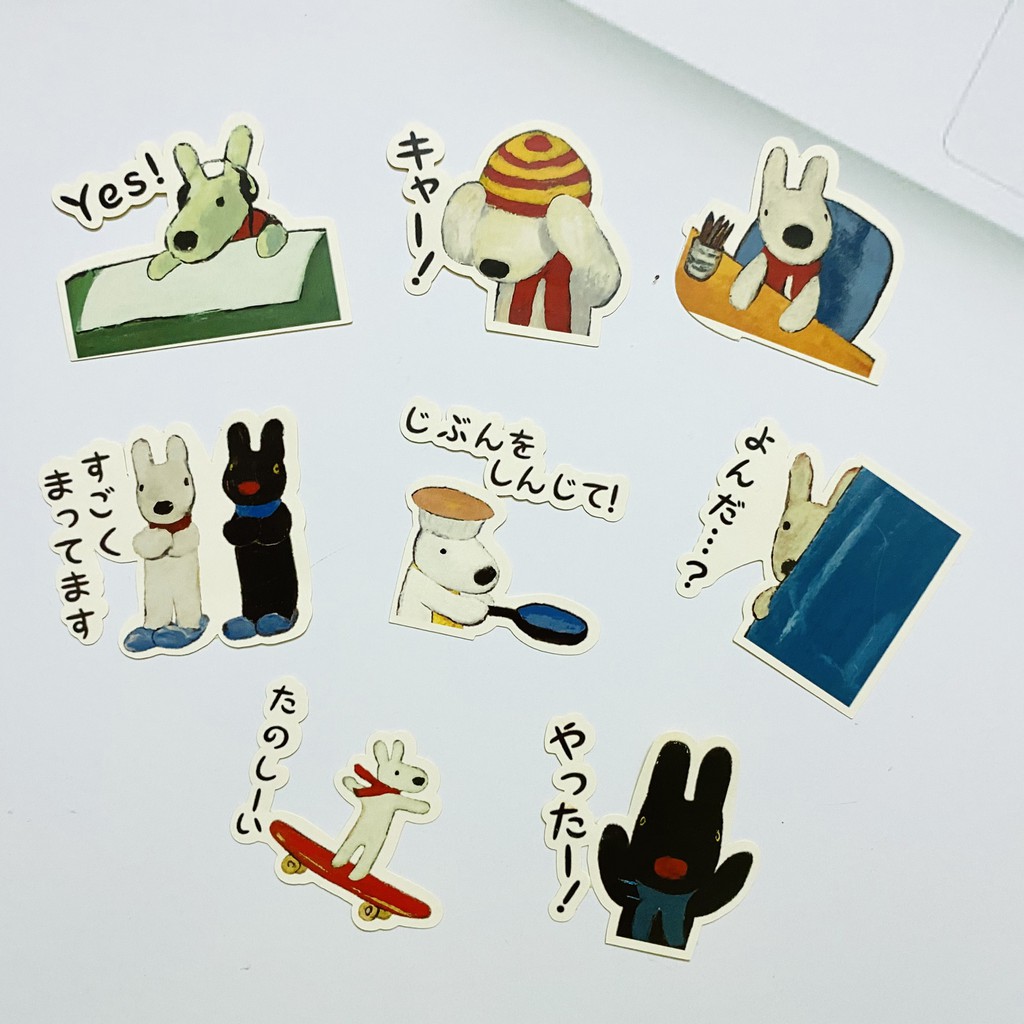 Sticker Animated Gaspard et Lisa dán trang trí laptop, máy tính bỏ túi, vali, điện thoại, đàn,...