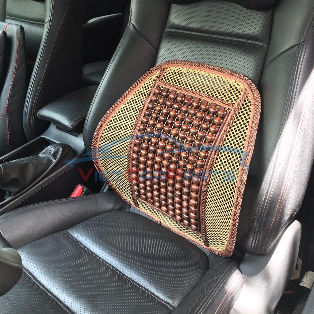 Tựa Lưng Hạt Gỗ Chính Hãng Cho Ghê Ô tô Và Ghế Văn Phòng - Nâng Đỡ Tránh Vẹo Cột Sống