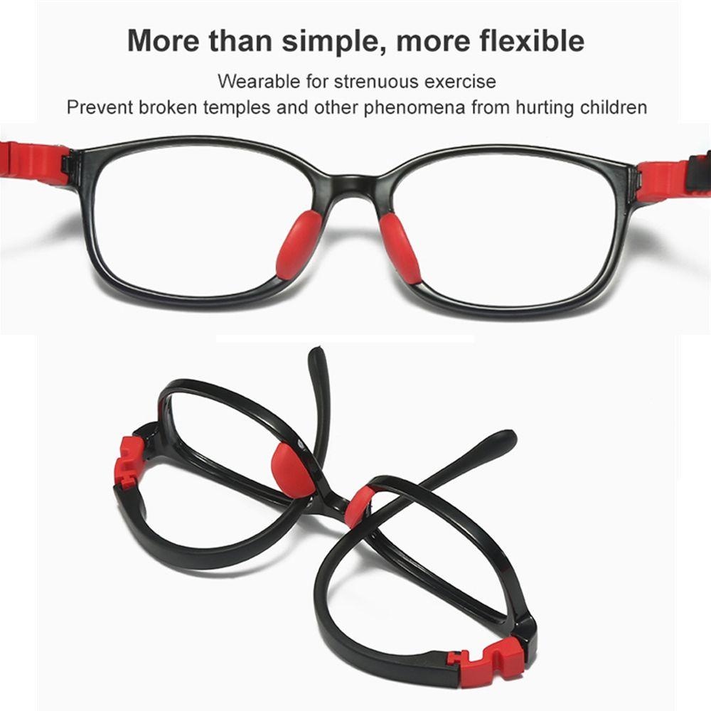 ☆ROSE☆ Boys Girls Fashion Anti-blue Light Glasses Anti-blue Rays Kids Eyeglasses Soft Frame Goggle Vision Care Blocking Reflective Ultralight Radiation Protection Silicone TR Eyewear/Multicolor