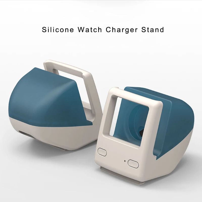 Đế Sạc Đứng Bằng Silicon Phong Cách Retro Cho Đồng Hồ Thông Minh Apple Watch Series 4 3 2 1