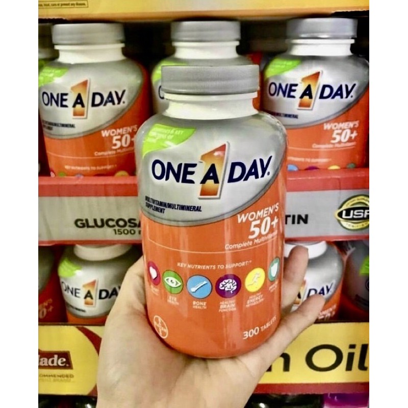 🍎💃[HSD 11/2022] Vitamin Tổng Hợp cho NỮ trên 50 tuổi ONE A DAY WOMEN’S 50+ Complete Multivitamin 300 viên của Mỹ | Thế Giới Skin Care