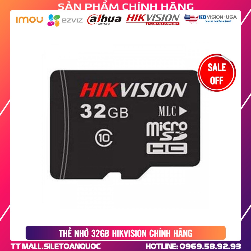 [GIÁ HUỶ DIỆT] Thẻ nhớ Micro SD 32GB Chính Hãng Hikvision cho camera IP | WebRaoVat - webraovat.net.vn