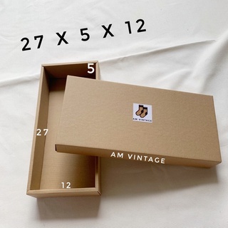 Hộp Quà Tặng Đựng Vớ Gift Box Giấy Kraft Vintage (27x12x5)