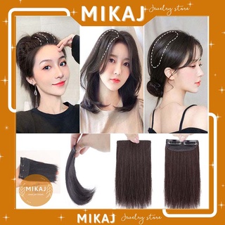 Tóc giả đẹp kẹp phồng chân tóc nữ ngắn hàn quốc kẹp phím highlight cute nửa đầu cho mái giả dài 20cm MIKAJ STORE