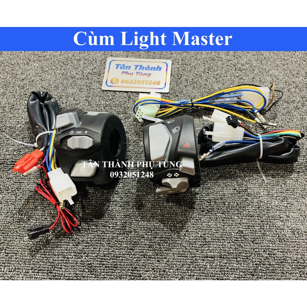 Cùm Light Master đèn xanh gắn : Vario, Sonic, Exciter 150, Raider FI, Winner