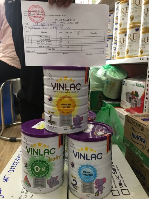 Sữa VINLAC BABY, SỐ 1, 2 hộp 900g (DATE 1/2024)