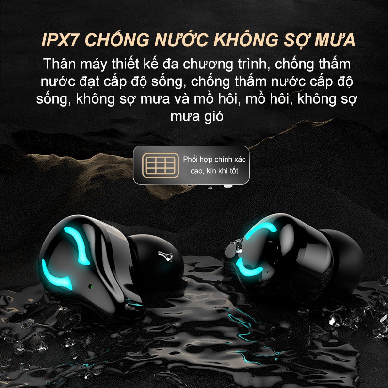 Tai nghe Bluetooth Gaming X1 Bluetooth âm Thanh Hifi Sống động điều Khiển Cảm ứng Không Trễ Cao Cấp chống thấm nước