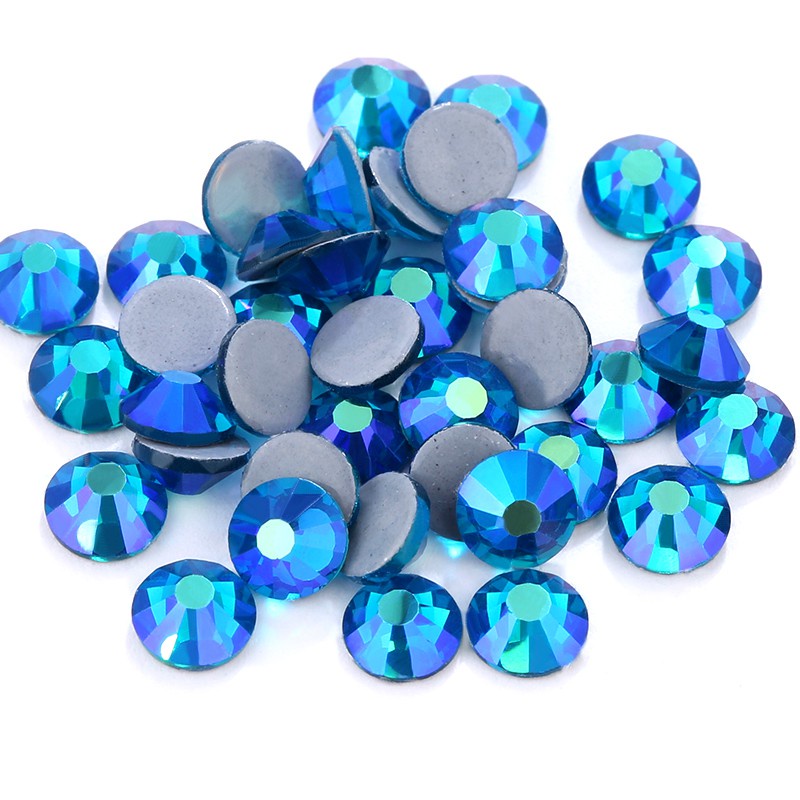 Đá Pha Lê Xanh Dương AB SS6-SS30 Dùng Trang Trí Quần Áo