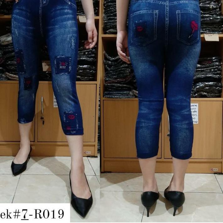 Quần Legging Giả Jean Rách 7per8 (Bán Trong Mờ) Nhập Khẩu Xx 03 >