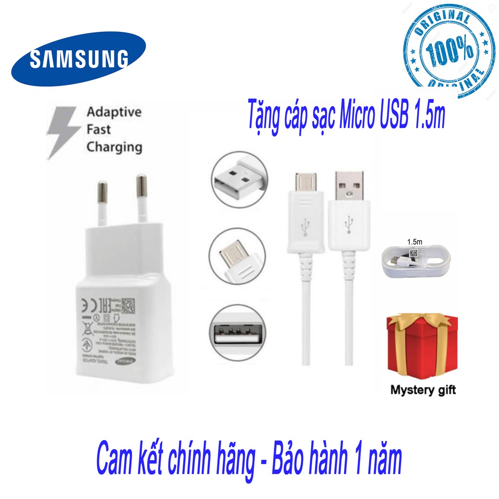 Củ Sạc Nhanh Samsung Note 5, S6,7,7edge tặng kèm cáp Micro USB