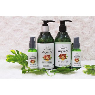Dầu gôi thảo dược COMO Argan sạch gàu, tóc bóng khỏe (tặng 1 dầu xả bưởi tự nhiên 50ml)