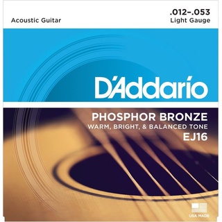 Dây đàn acoustic d'addario ej16 size 12
