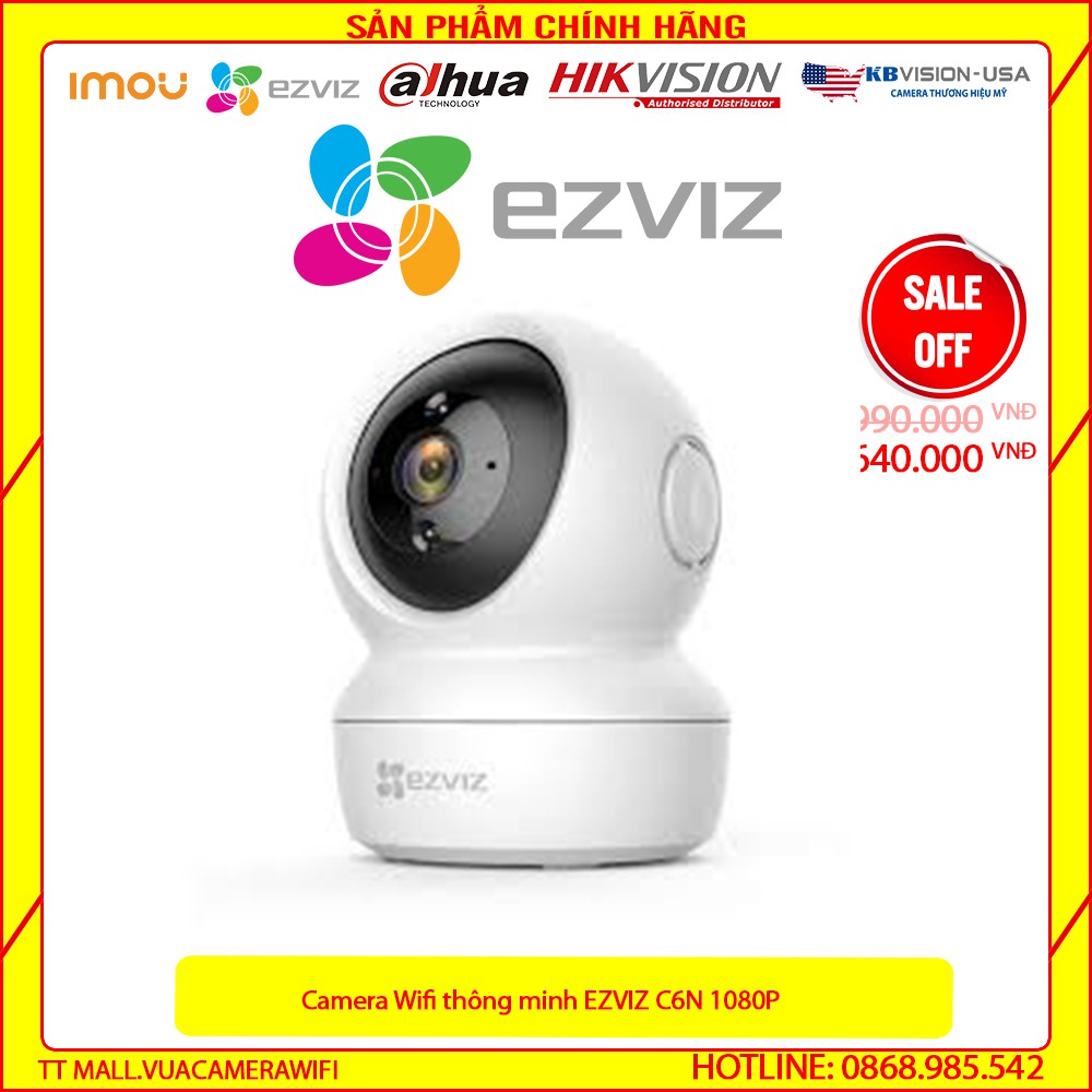 [Giá tốt nhất ]Camera Wifi thông minh EZVIZ C6N 1080P, C6CN 720P hỗ trợ thẻ nhớ bảo hành 2 năm